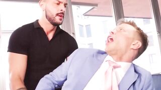 Hunky Ethan Chase fingered and rammed the smooth hole of sexy Sir Peter