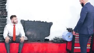 Salesman Diego Reyes fingered and fucked hard by his boss Sir Peter