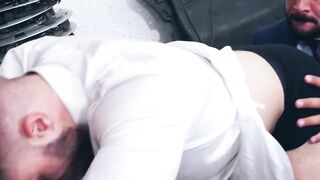 Salesman Diego Reyes fingered and fucked hard by his boss Sir Peter