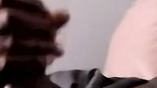 Nervous Isaac gets comfortable wanking off his BBC