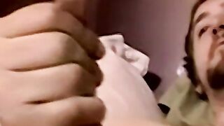 Straight Shaggy beats his cock to porn til he squirts