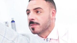 Hot Leo Rosso fucked the hairy ass of Joe Gillis on the examination bed