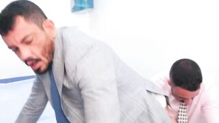 Hot Leo Rosso fucked the hairy ass of Joe Gillis on the examination bed