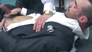Hardcore Face fucking and anal drilling by Hans Berlin and Issac Jones