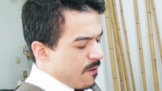 Barber Jonathan Miranda fucked deep in a missionary by hunky Leo Rosso