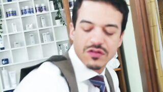 Barber Jonathan Miranda fucked deep in a missionary by hunky Leo Rosso