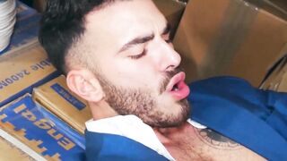 Suited Leo Rosso, Pol Prince ass breed after mutual dick sucking