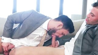 Attorney Javi Grey sucks and rides the big dick of his client Ricky Blue