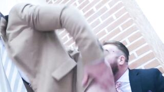 Wild jerking and ass pumping by suited Diego Reyes and Manuel Scalco