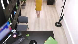 Sexy Mia Evans uses her charms to seduce the loan officer for a new apartment