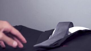 Erotic solo cock stroking by young handsome Raphael Louis