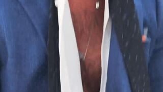 Suited Sir Peter rammed the bubble butt of muscular Javi Gray