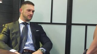 Sexy Darius Fredynand rides the thick dick of his hot boss Paul Wagner