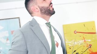 Hunky Andy Star fucked hard during an interview with his boss Massimo Arad