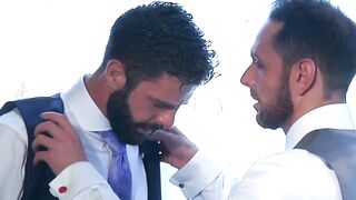 Hardcore ass banging by groomed Hector De Silva and best man Aitor Bravo
