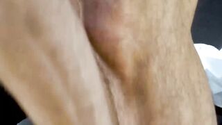 Muscular Ryan Ellis played and jacked his cock in the bathtub