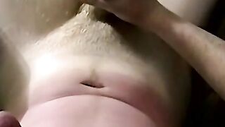 White skinny hunk plays with his enormous dick