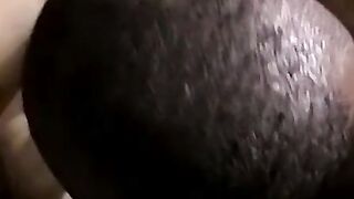 Interracial blowjob from three hunky guys