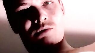 Big dicked lad jerks off hard and passionately