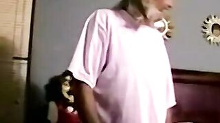 Hairy dude plays with his big dick hard