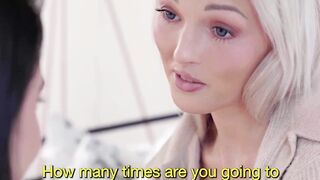 Hot college girls Lovita Fate and Lilly Bell share lesbian orgasms