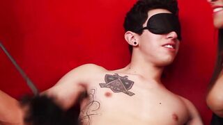 Juicy tits Asian tranny Venus Lux gets sticky facial in 3way