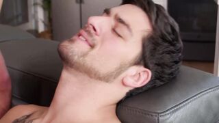 Muscular daddy Johnny Hill bends over handsome stud Justin Matthews