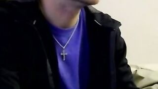 Hung amateur dude jerks off and sprays cum on his buddy