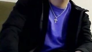 Hung amateur dude jerks off and sprays cum on his buddy