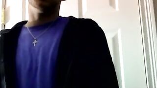 Hung amateur dude jerks off and sprays cum on his buddy