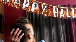 Two young twinks have a hardcore bareback session