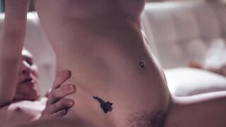 Small tits babe Aliya Brynn rides hard cock reverse cowgirl