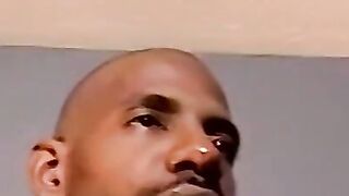 Athletic black stud receives blowjob from mature homosexual