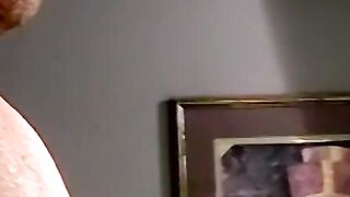 Hung bald amateur cums in mature mans mouth after blowjob