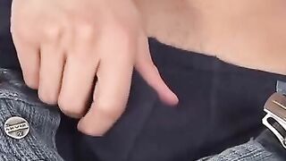 Skinny and smooth skinned twink Angel wanking his dick off