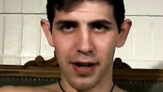 Slim twink tugs on his throbbing dick in this classic video