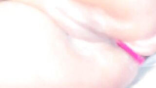 BBW Latina Jhulieta toys ass and pussy closeup on webcam