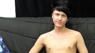 Throbbing cock teen Chad masturbates in passionate solo