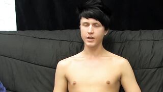 Throbbing cock teen Chad masturbates in passionate solo
