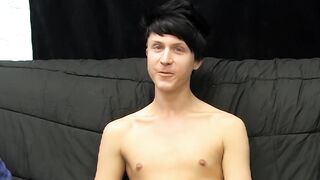 Throbbing cock teen Chad masturbates in passionate solo