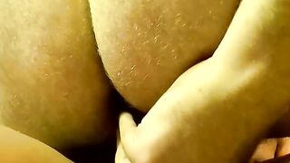 Fat american pervert strokes and sucks a big black cock