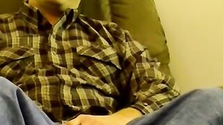 Mature guy blows his friend and makes him shoot a load