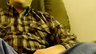 Mature guy blows his friend and makes him shoot a load