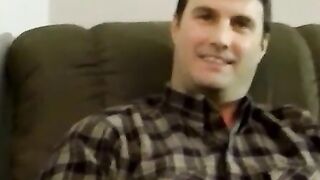 Mature guy blows his friend and makes him shoot a load