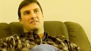 Mature guy blows his friend and makes him shoot a load