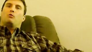 Mature guy blows his friend and makes him shoot a load