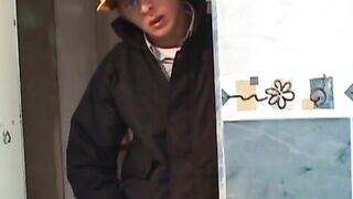 Lusty construction working twinks engage in anal drilling