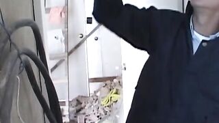 Lusty construction working twinks engage in anal drilling