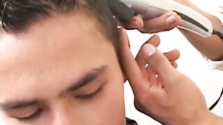 Twinkie sprays cum as he is analled by his boyfriend