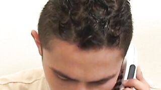 Twinkie sprays cum as he is analled by his boyfriend